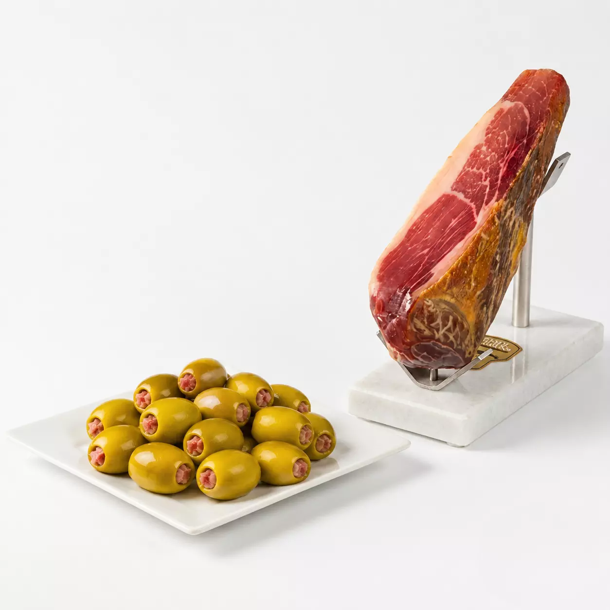 Azeitona Gordal Recheada com Jamón Serrano Espanhol